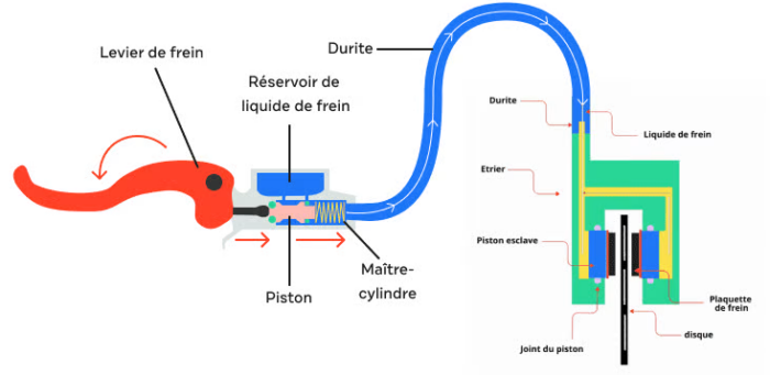 shema frein a disque moto